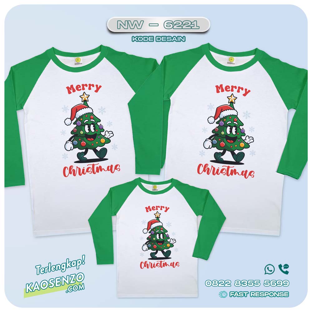 Baju Kaos Couple Keluarga Natal | Kaos Family Custom Christmas | Kaos Natal - NW 6221