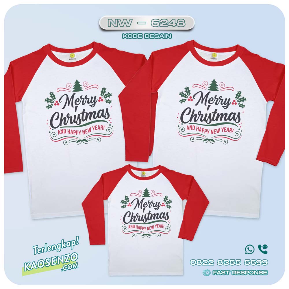 Baju Kaos Couple Keluarga Natal | Kaos Family Custom Christmas | Kaos Natal - NW 6248