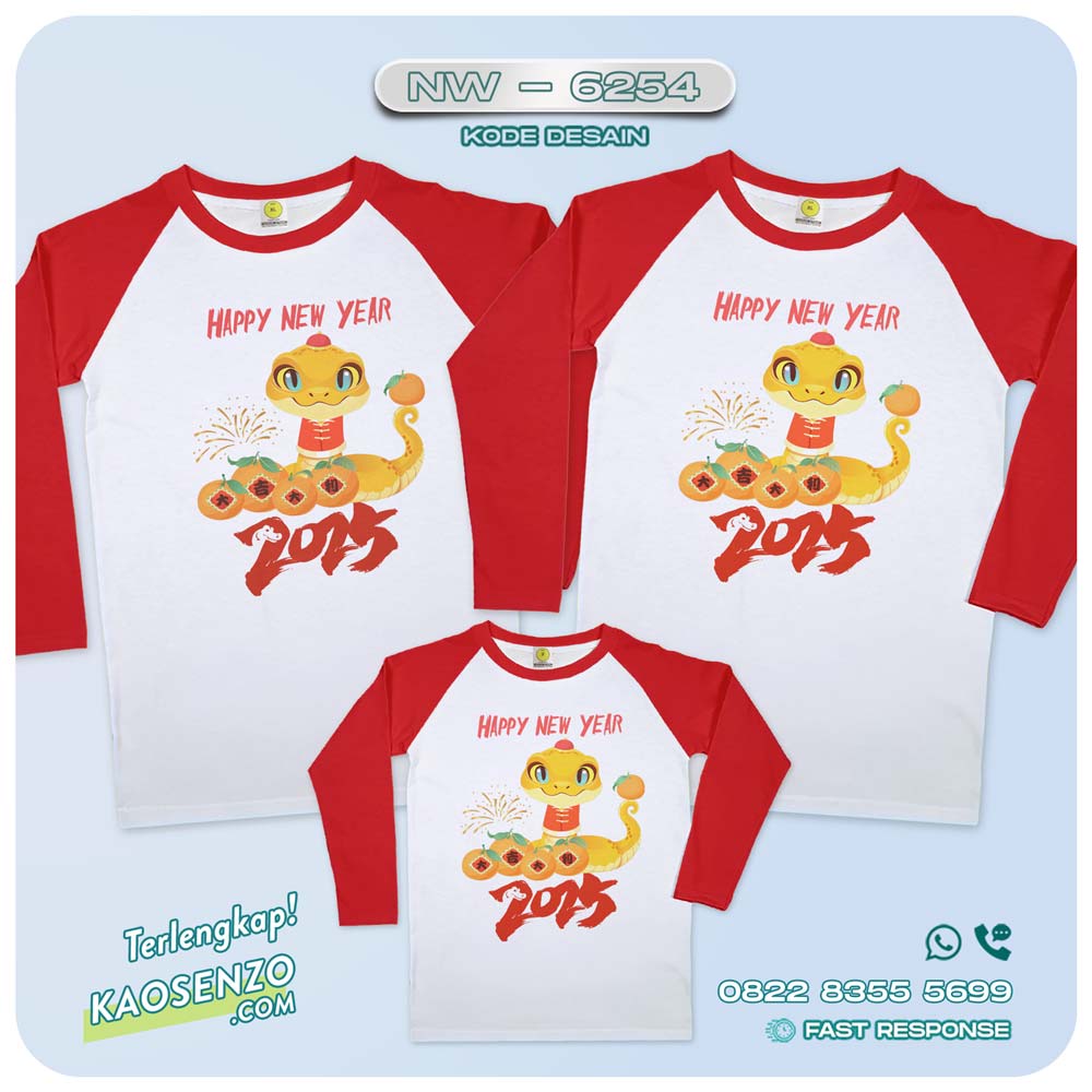 Baju Kaos Couple Keluarga Imlek | Kaos Family Custom Chinese New Year | Kaos Imlek - NW 6254