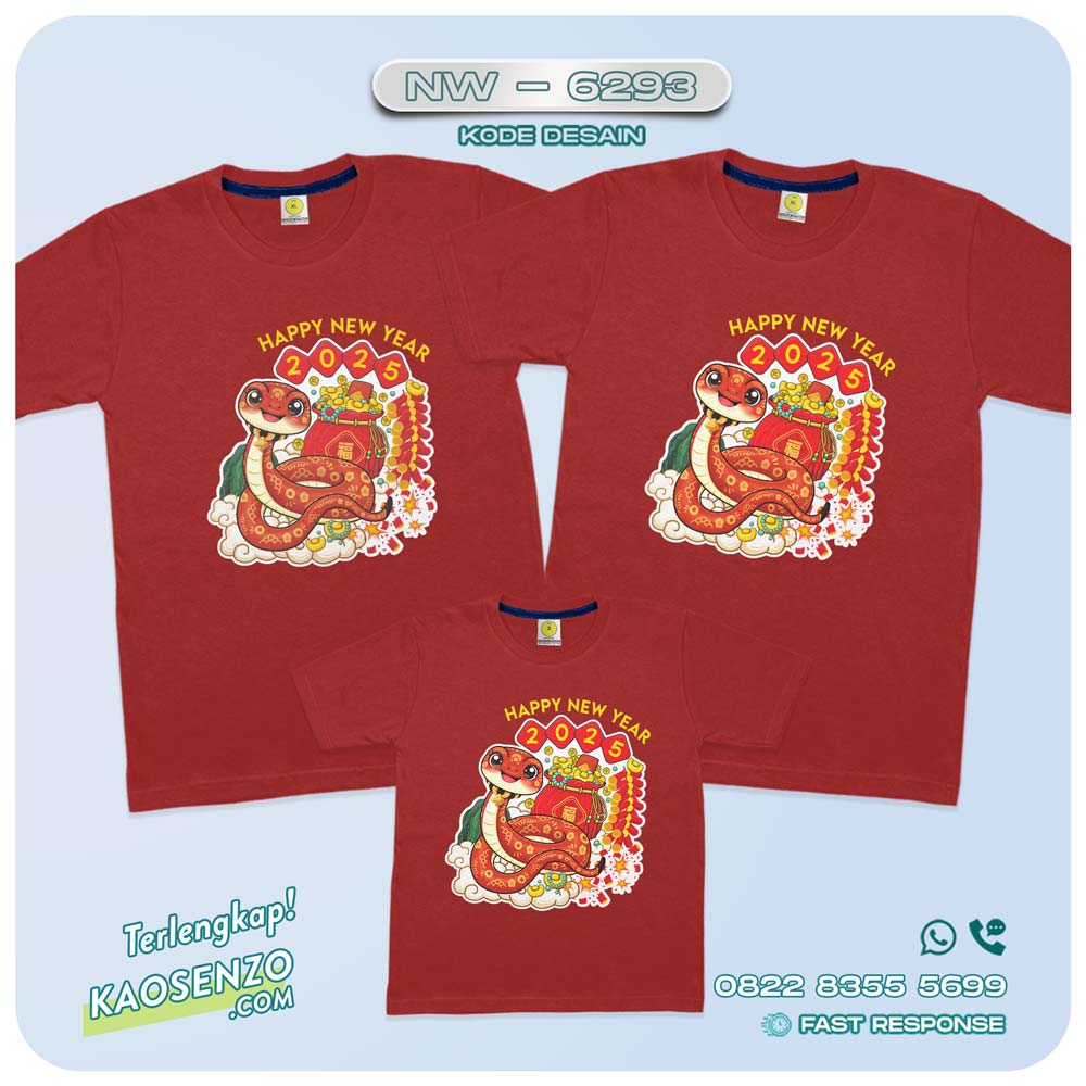 Baju Kaos Couple Keluarga Imlek | Kaos Family Custom Chinese New Year | Kaos Imlek - NW 6293