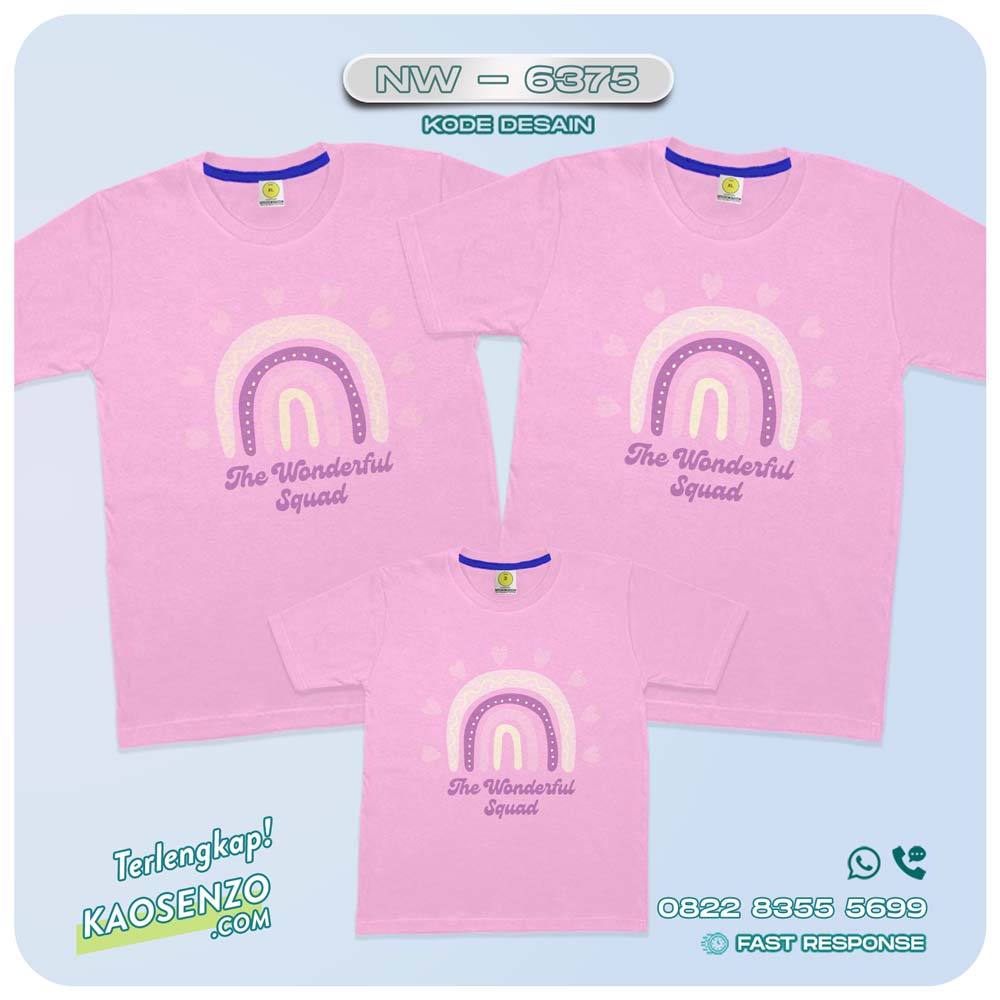 Baju Kaos Couple Keluarga Boho Rainbow | Kaos Family Custom Boho Rainbow | Kaos Boho Rainbow - NW 6375
