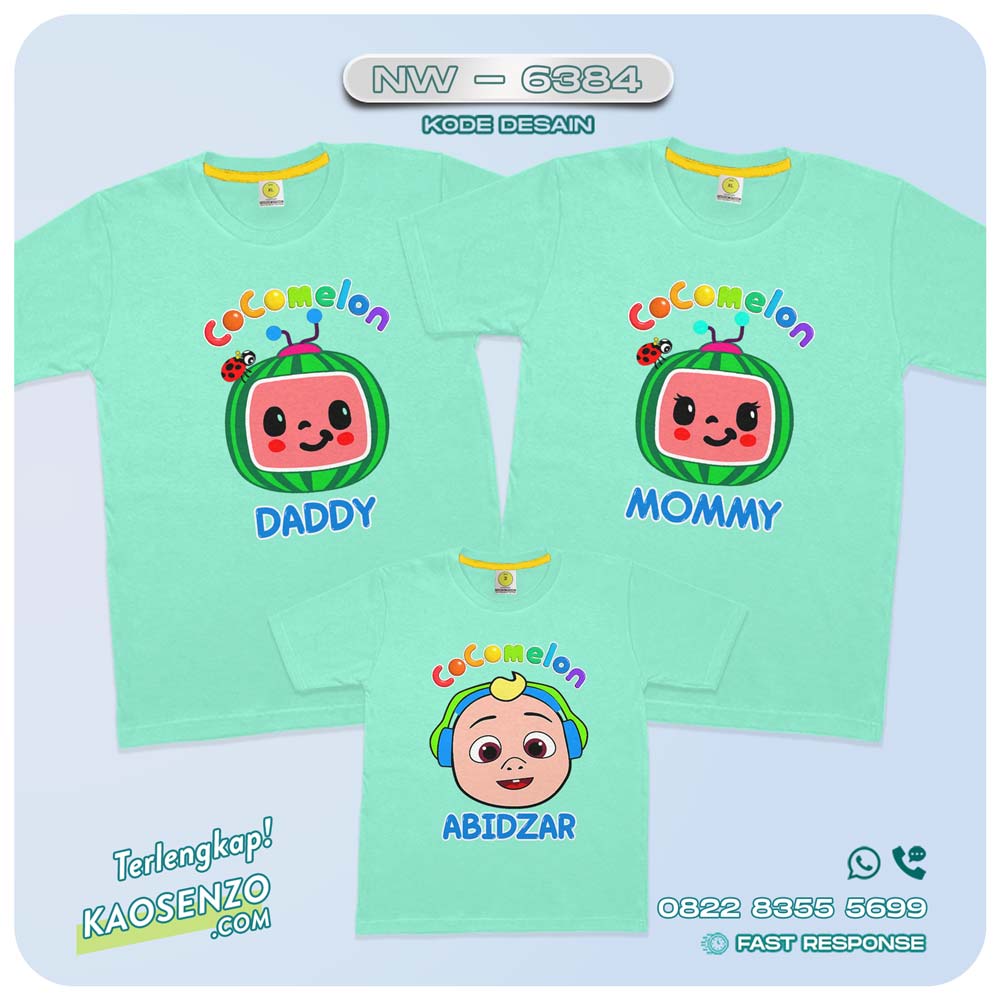 Kaos Couple Keluarga Cocomelon | Kaos Family Custom | Kaos Cocomelon - NW 6384