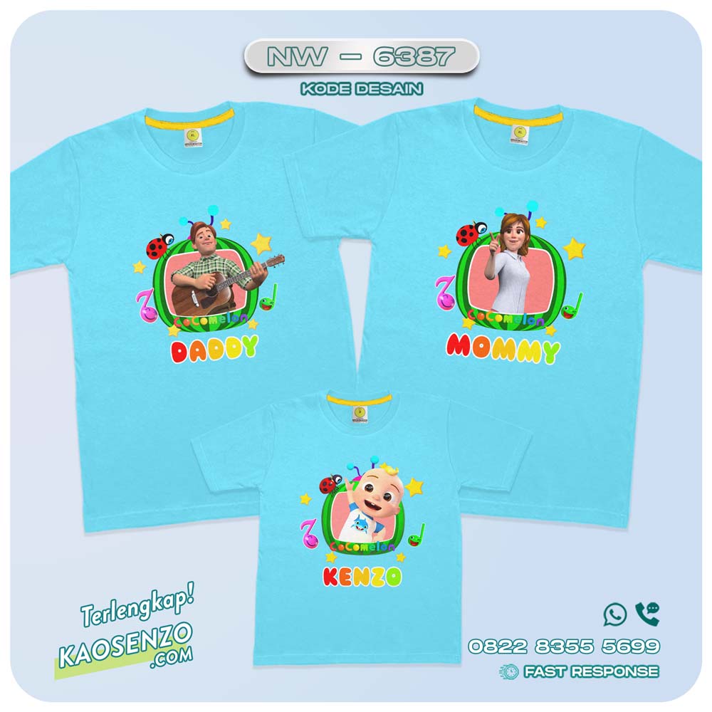 Kaos Couple Keluarga Cocomelon | Kaos Family Custom | Kaos Cocomelon - NW 6387