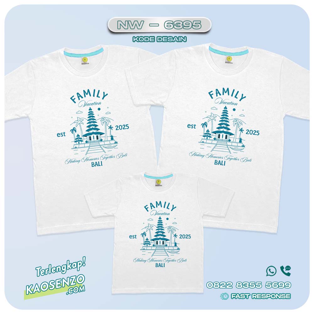 Baju Kaos Couple Keluarga Traveling | Kaos Couple Family Vacation | Kaos Liburan Keluarga | Kaos Liburan Bali - NW 6395