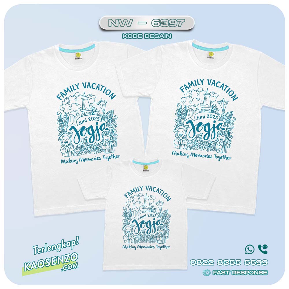 Baju Kaos Couple Keluarga Traveling | Kaos Couple Family Vacation | Kaos Liburan Keluarga | Kaos Liburan Jogja - NW 6397