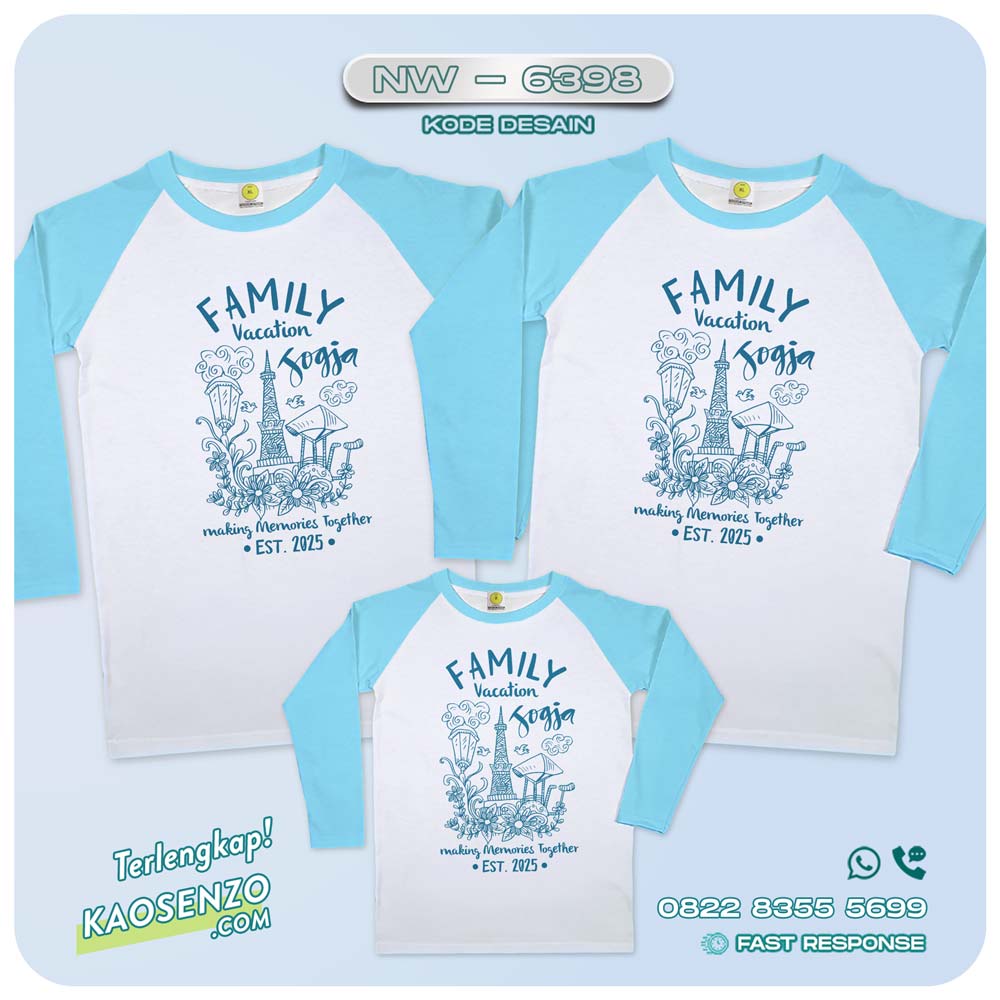 Baju Kaos Couple Keluarga Traveling | Kaos Couple Family Vacation | Kaos Liburan Keluarga | Kaos Liburan Jogja - NW 6398