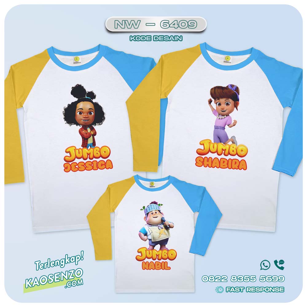 Baju Kaos Couple Keluarga Jumbo | Kaos Ultah Anak | Kaos Jumbo - NW 6409