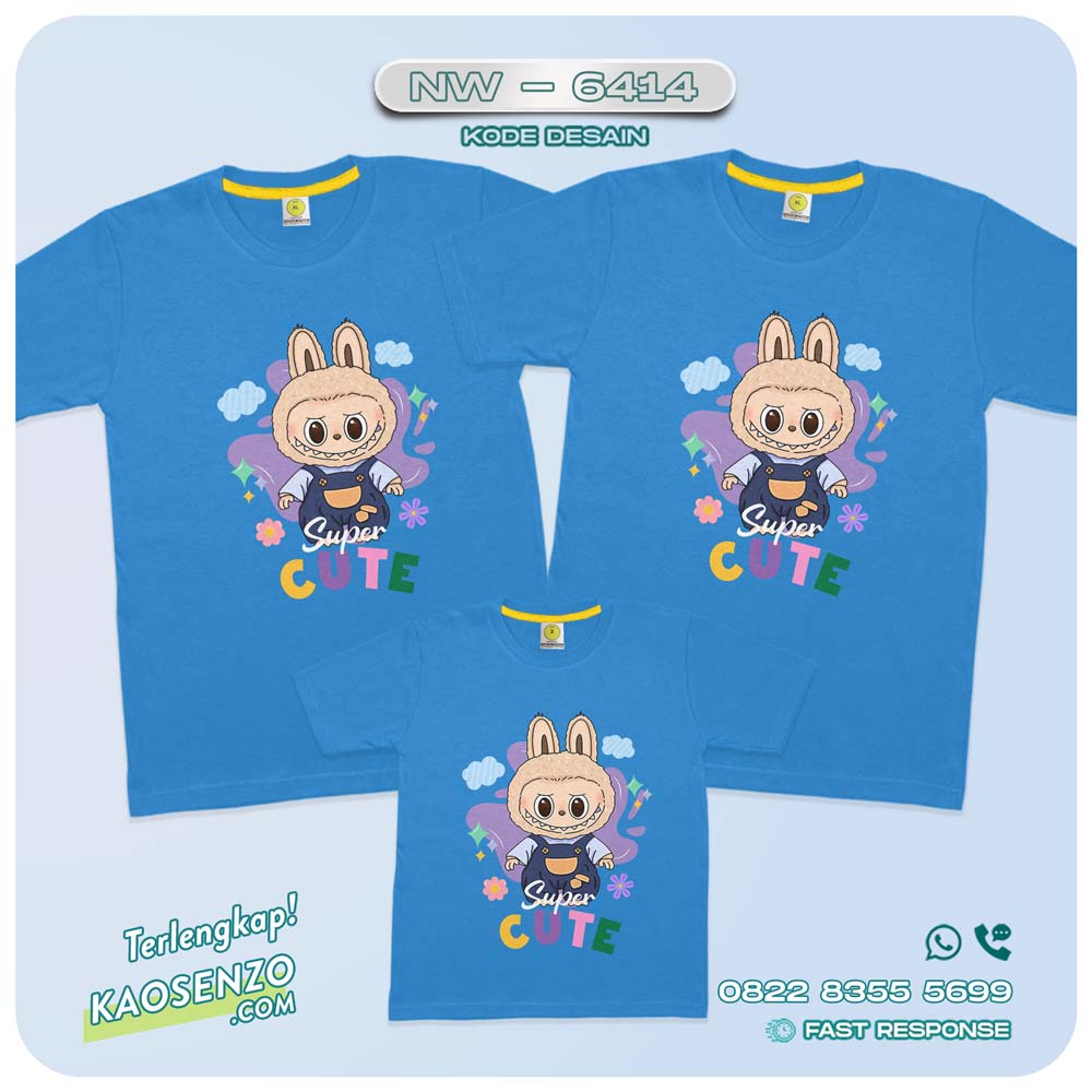 Kaos Couple Keluarga Labubu | Kaos Family Custom | Kaos Labubu - NW 6414