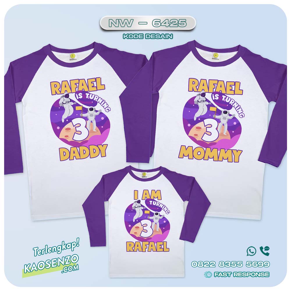 Baju Kaos Couple Keluarga Astronot | Kaos Family Custom | Kaos Astronot - NW 6425