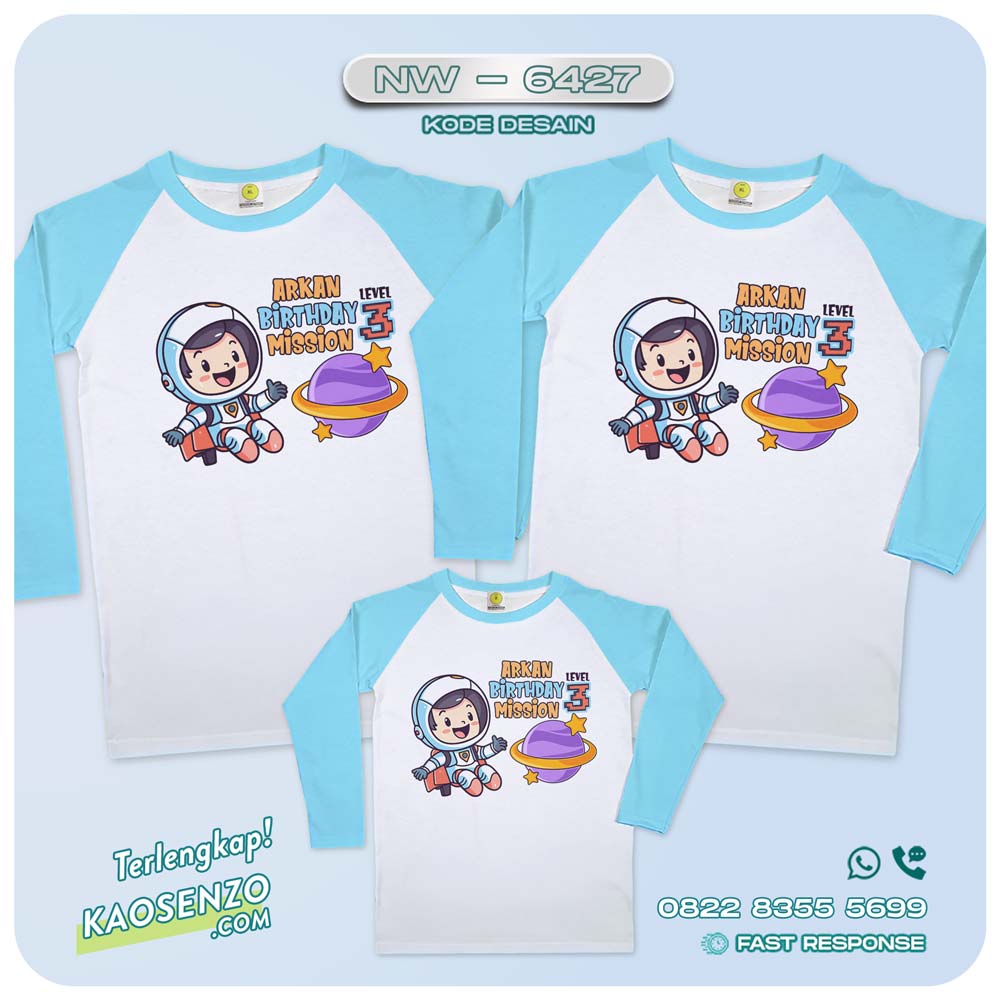 Baju Kaos Couple Keluarga Astronot | Kaos Family Custom | Kaos Astronot - NW 6427