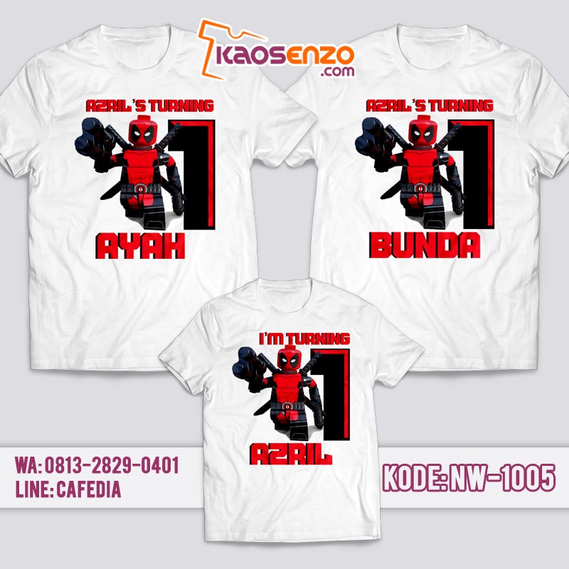 Baju Kaos Couple Keluarga | Kaos Ulang Tahun Anak | Kaos Lego NW - 1005