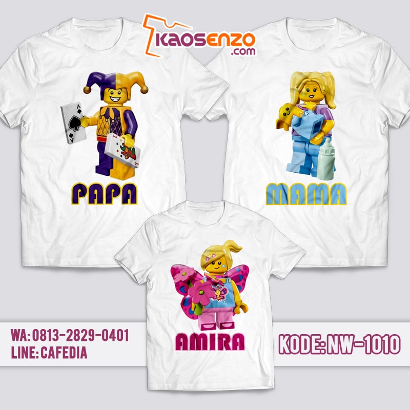 Baju Kaos Couple Keluarga | Kaos Family Custom | Kaos Lego - NW 1010