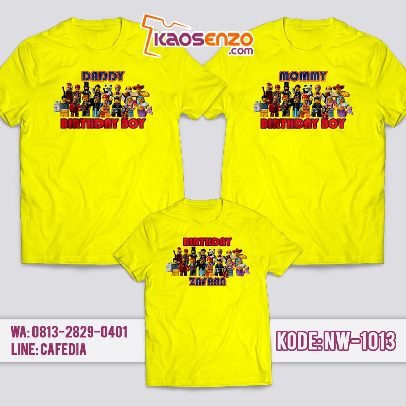 Baju Kaos Couple Keluarga | Kaos Ulang Tahun Anak | Kaos Lego NW - 1013