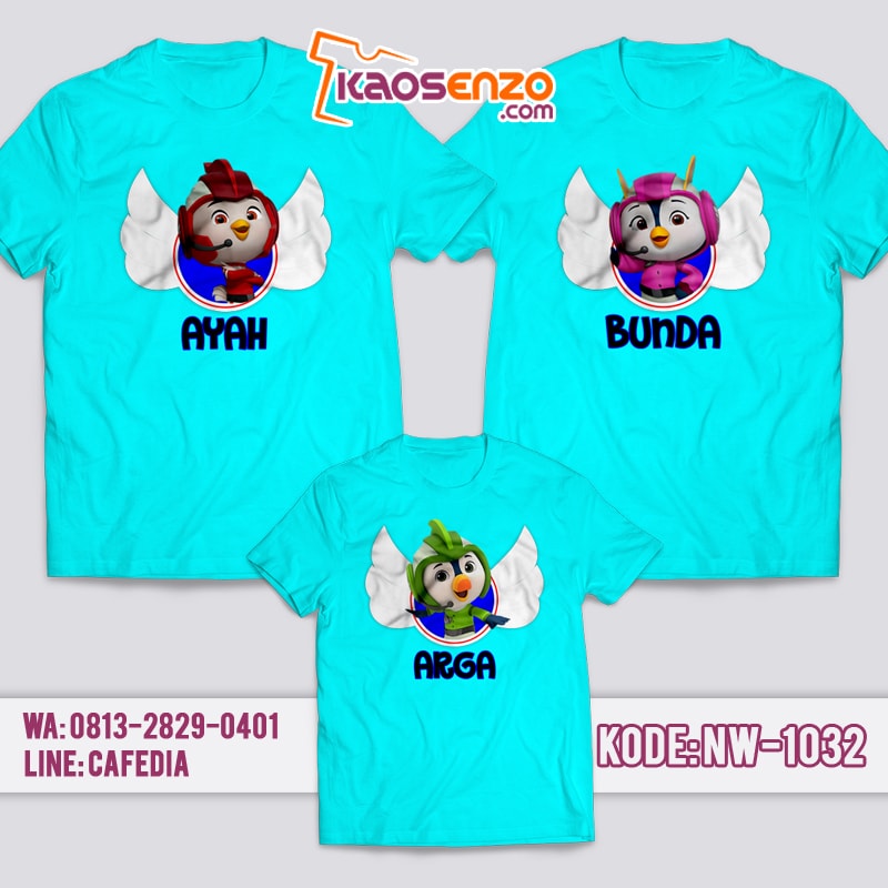 Baju Kaos Couple Keluarga | Kaos Family Custom | Kaos Top Wings NW - 1032