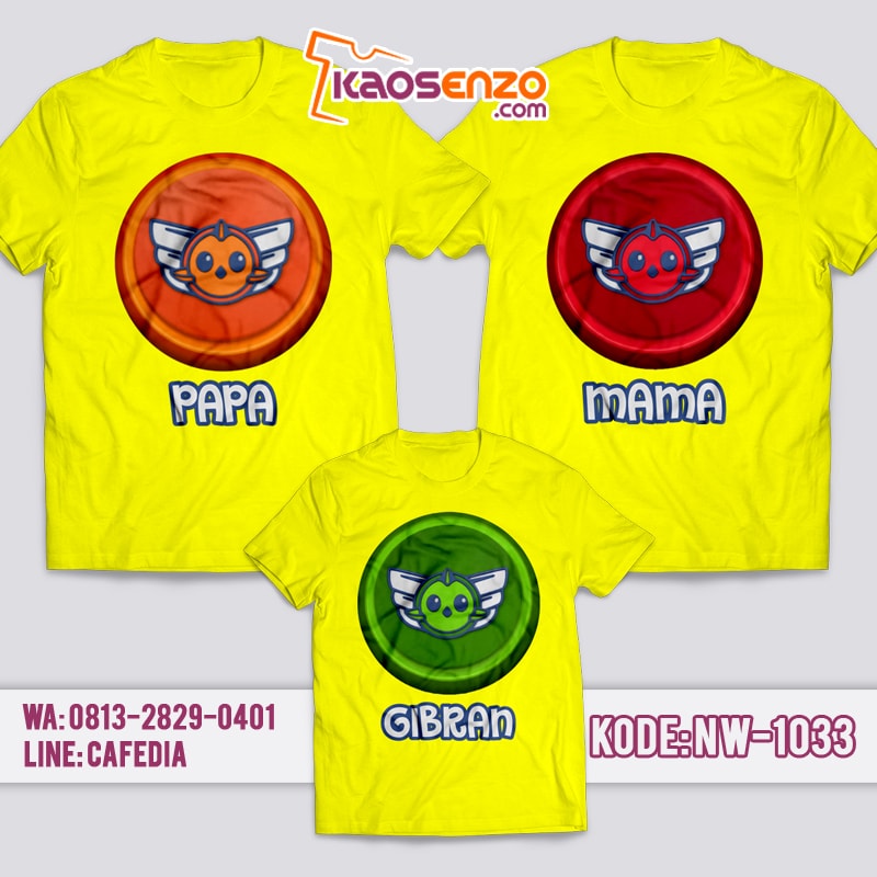 Baju Kaos Couple Keluarga | Kaos Family Custom | Kaos Top Wings NW - 1033