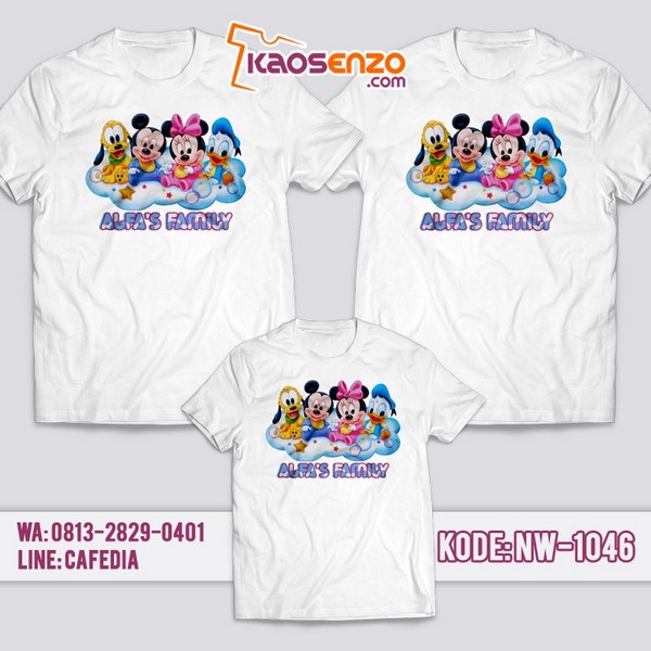 Baju Kaos Couple Keluarga | Kaos Family Custom | Kaos Mickey Minnie Mouse NW - 1046