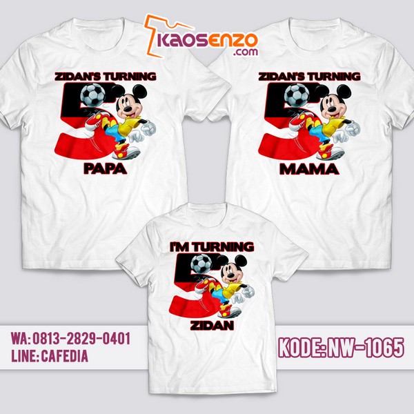 Baju Kaos Couple Keluarga | Kaos Ulang Tahun Anak | Kaos Mickey Minnie Mouse - NW 1065