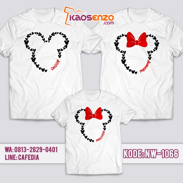 Baju Kaos Couple Keluarga | Kaos Family Custom | Kaos Mickey Minnie Mouse - NW 1066