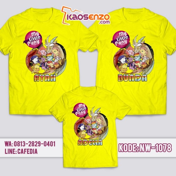 Baju Kaos Couple Keluarga | Kaos Family Custom | Kaos Little Pony - NW 1078