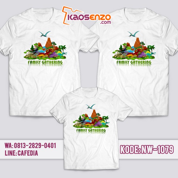 Baju Kaos Couple Keluarga | Kaos Family Custom | Kaos Dinosaurus - NW 1079