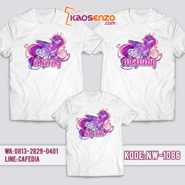 Baju Kaos Couple Keluarga | Kaos Family Custom | Kaos Little Pony - NW 1086