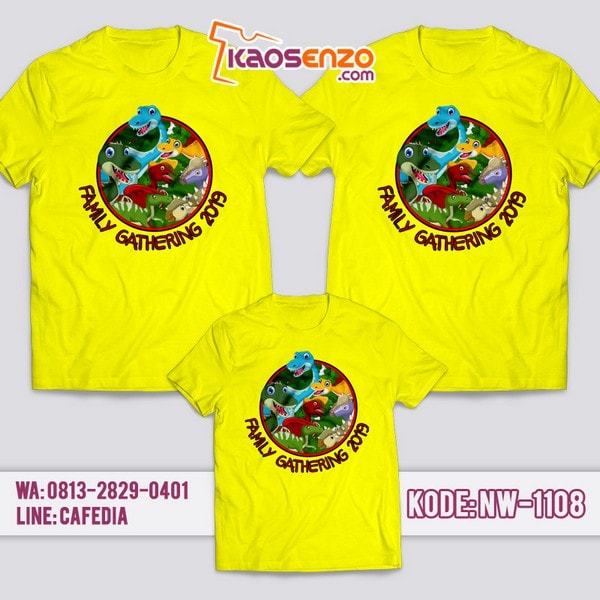 Baju Kaos Family Gathering DINOSAURUS | Kaos Couple Keluarga | Kaos DINOSAURUS - NW 1189