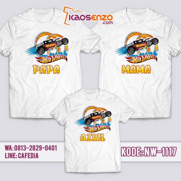 Baju Kaos Couple Keluarga | Kaos Family Custom | Kaos Hotwheels - NW 1117