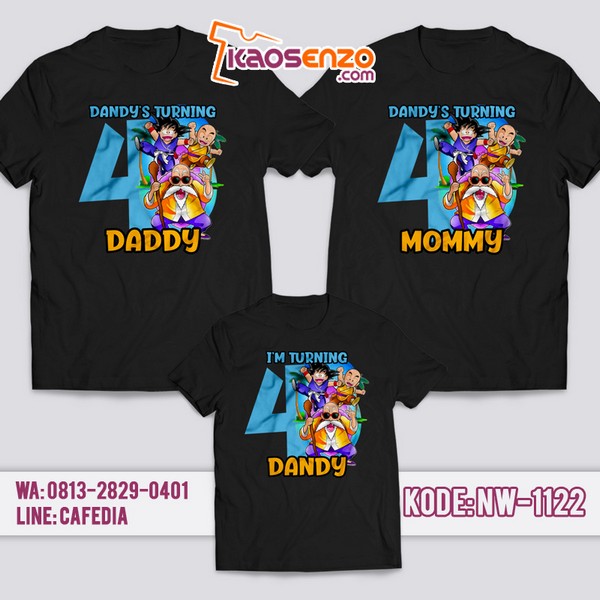 Baju Kaos Couple Keluarga | Kaos Ulang Tahun Anak | Kaos Dragon Ball - NW 1122