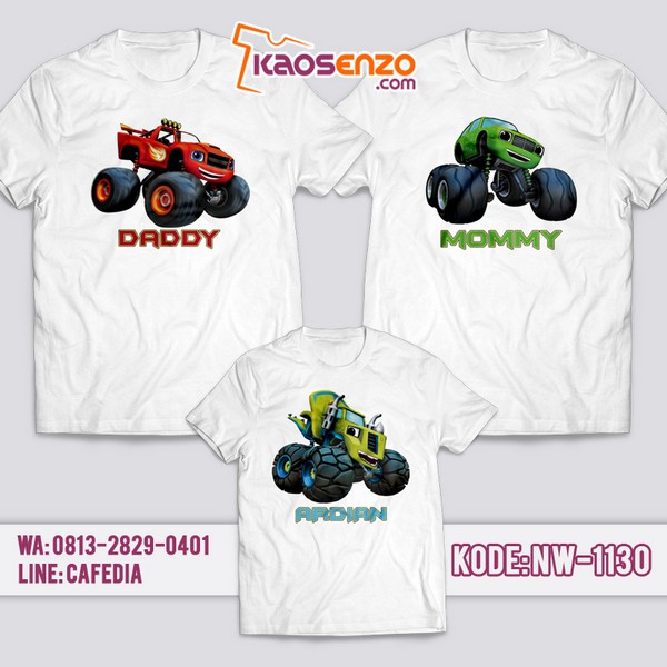 Baju Kaos Couple Keluarga Blaze | Kaos Family Custom | Kaos Blaze - NW 1130