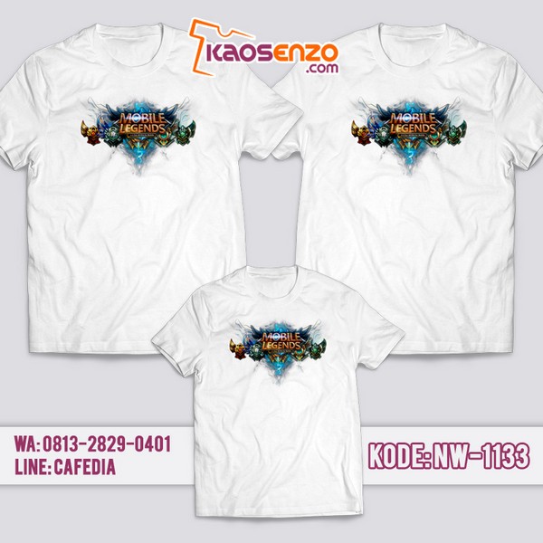 Baju Kaos Couple Keluarga Mobile Legends | Kaos Family Custom | Kaos Mobile Legends - NW 1133