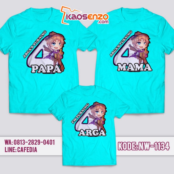 Baju Kaos Couple Keluarga Mobile Legends | Kaos Ultah Anak | Kaos Mobile Legends - NW 1134