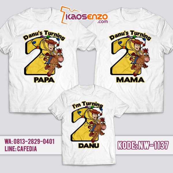 Kaos Couple Keluarga Toy Story | Kaos Ulang Tahun Anak | Kaos Toy Story - NW 1137