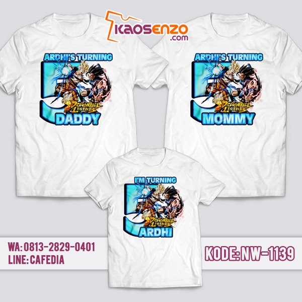 Kaos Couple Keluarga Dragon Balls | Kaos Ulang Tahun Anak | Kaos Dragon Ball - NW 1139