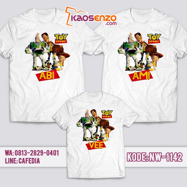 Baju Kaos Couple Keluarga Toy Story | Kaos Family Custom | Kaos Toy Story - NW 1142