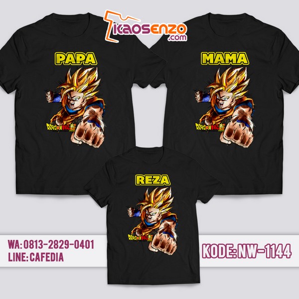 Baju Kaos Couple Keluarga Dragon Ball | Kaos Family Custom | Kaos Dragon Ball - NW 1144