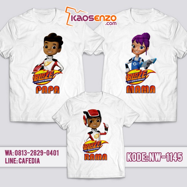 Baju Kaos Couple Keluarga Blaze | Kaos Family Custom | Kaos Blaze - NW 1145