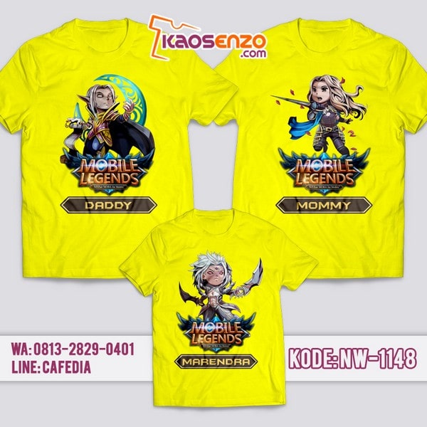 Baju Kaos Couple Keluarga Mobile Legends | Kaos Family Custom | Kaos Mobile Legends - NW 1148