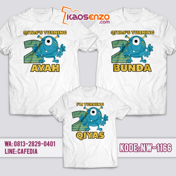 Baju Kaos Couple Keluarga Little Monster | Kaos Ultah Anak | Kaos Little Monster - NW 1166