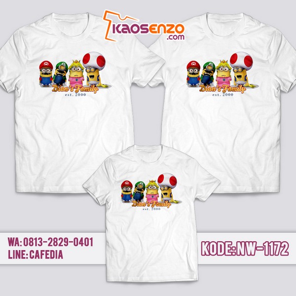 Baju Kaos Couple Keluarga Minion | Kaos Family Custom | Kaos Minion - NW 1172