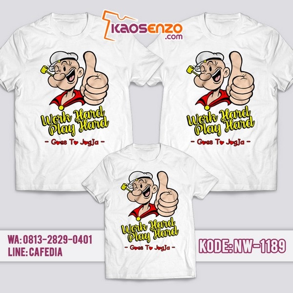 Baju Kaos Family Gathering Popeye | Kaos Couple Keluarga | Kaos Popeye - NW 1189