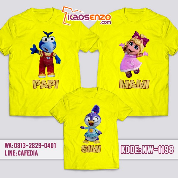 Baju Kaos Couple Keluarga Muppets | Kaos Family Custom | Kaos Muppets - NW 1198