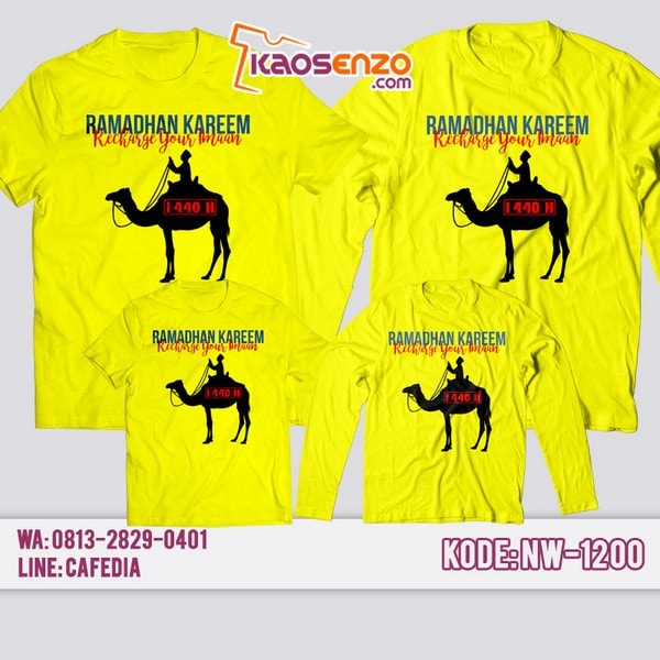 Baju Kaos Couple Keluarga Unta | Kaos Family Custom | Kaos Unta - NW 1200