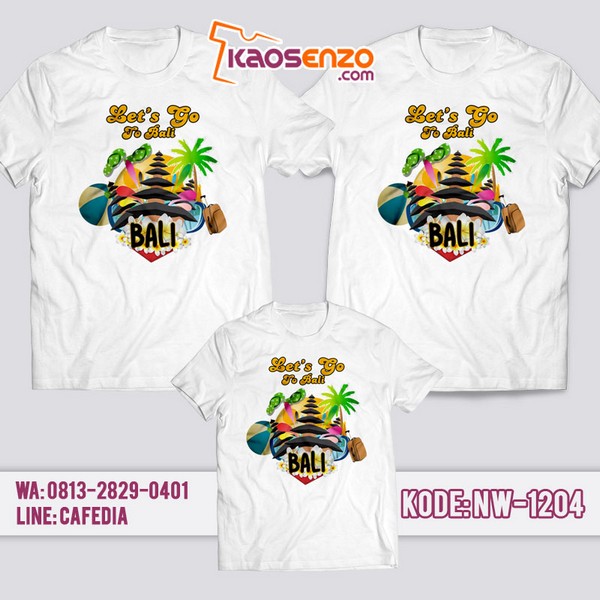 Baju Kaos Family Gathering Kartun Bali | Kaos Couple Keluarga | Kaos Kartun Bali - NW 1204