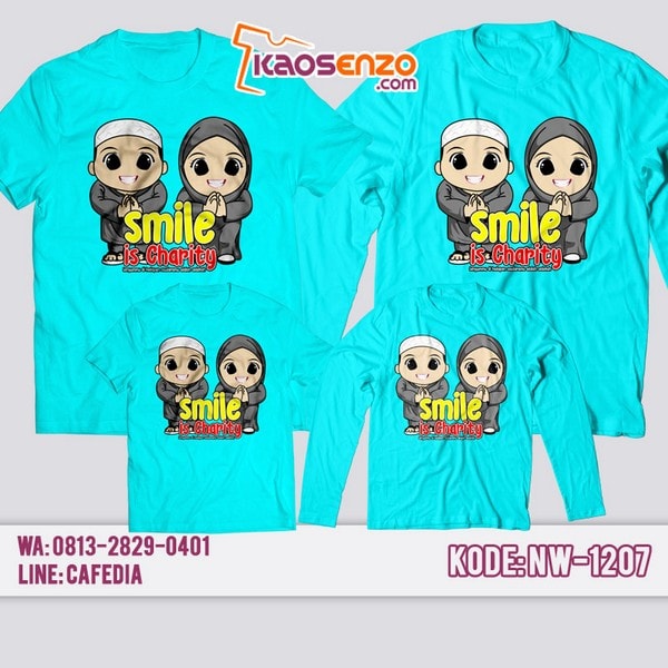 Baju Kaos Couple Keluarga Kartun Animasi | Kaos Family Custom | Kaos Kartun Animasi - NW 1207