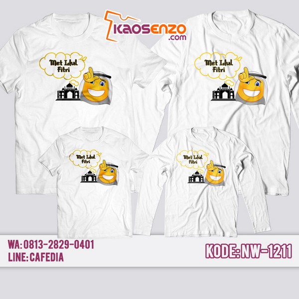 Baju Kaos Couple Keluarga Emoticon | Kaos Family Custom | Kaos Emoticon - NW 1211