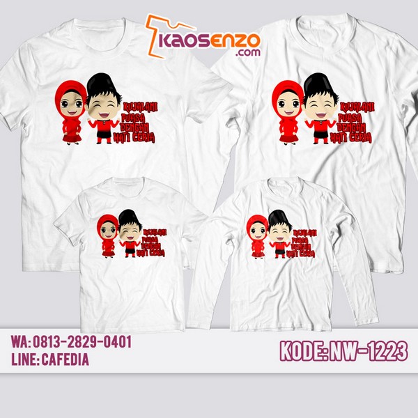 Baju Kaos Couple Keluarga Animasi Kartun | Kaos Family Custom | Kaos Animasi Kartun - NW 1223