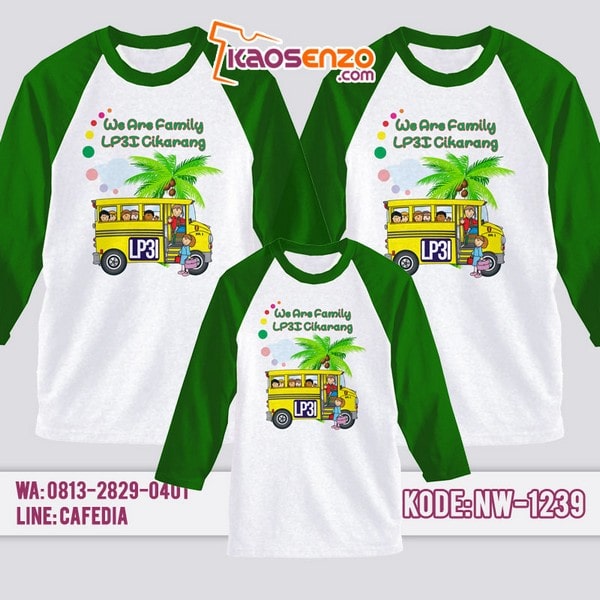 Baju Kaos Family Gathering Animasi Bus | Kaos Couple Keluarga | Kaos Animasi Bus - NW 1239