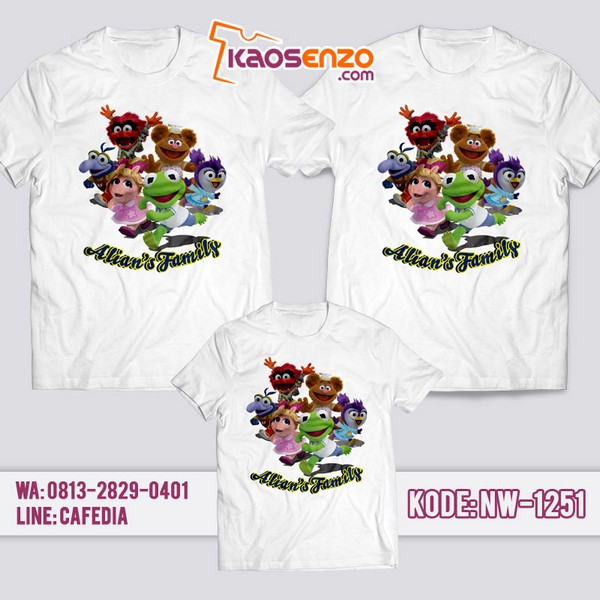 Baju Kaos Couple Keluarga Muppets | Kaos Family Custom | Kaos Muppets - NW 1251