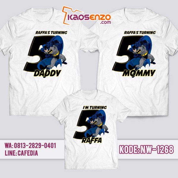 Baju Kaos Couple Keluarga Batman | Kaos Ultah Anak | Kaos Batman - NW 1268