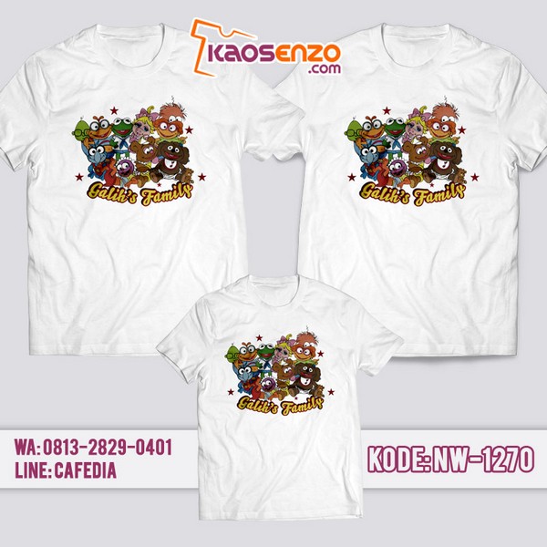 Baju Kaos Couple Keluarga Muppets | Kaos Family Custom | Kaos Muppets - NW 1270